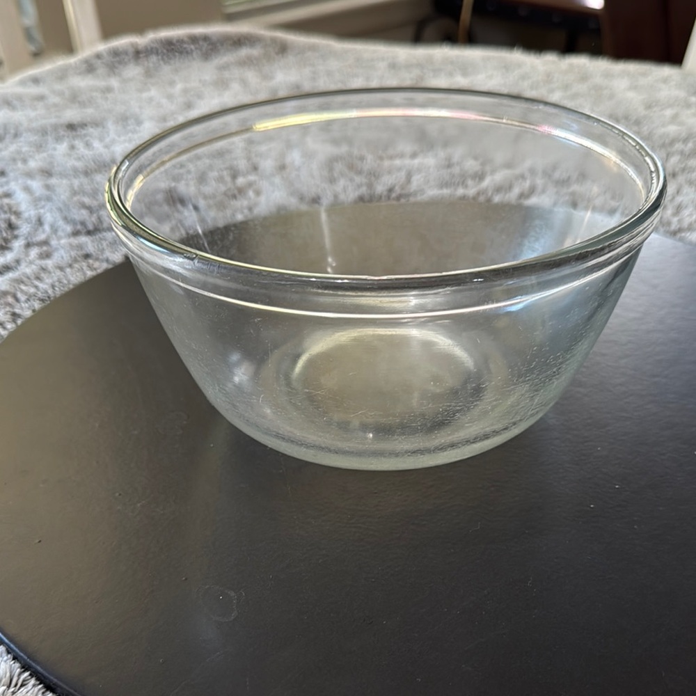Anchor Hocking 1.5 Quart 1057 Clear Glass Mixing Bowl 7” Oven Microwave Safe